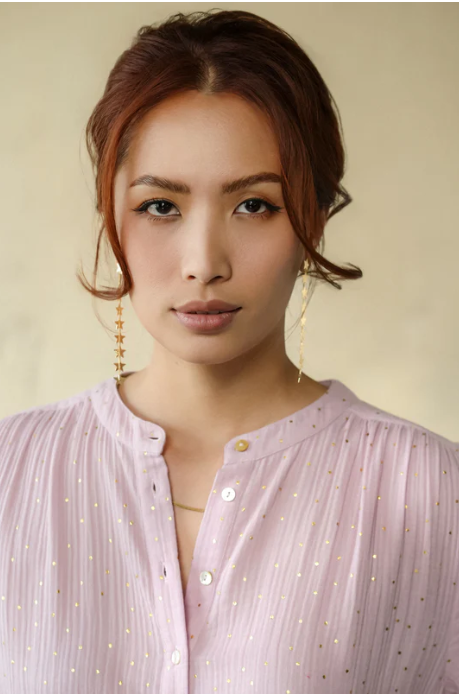 Ines Gold Dots Rose Blouse